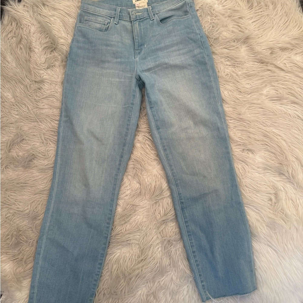 L'AGENCE Light Wash Straight Leg Jeans